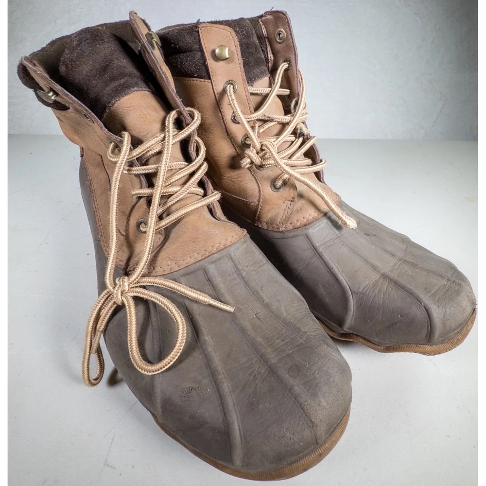Sperry Top Sider Duck‎ Boots Waterproof Brown Leather Men's Size 13